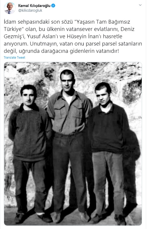 kemal kılıçdaroğlu deniz gezmiş 