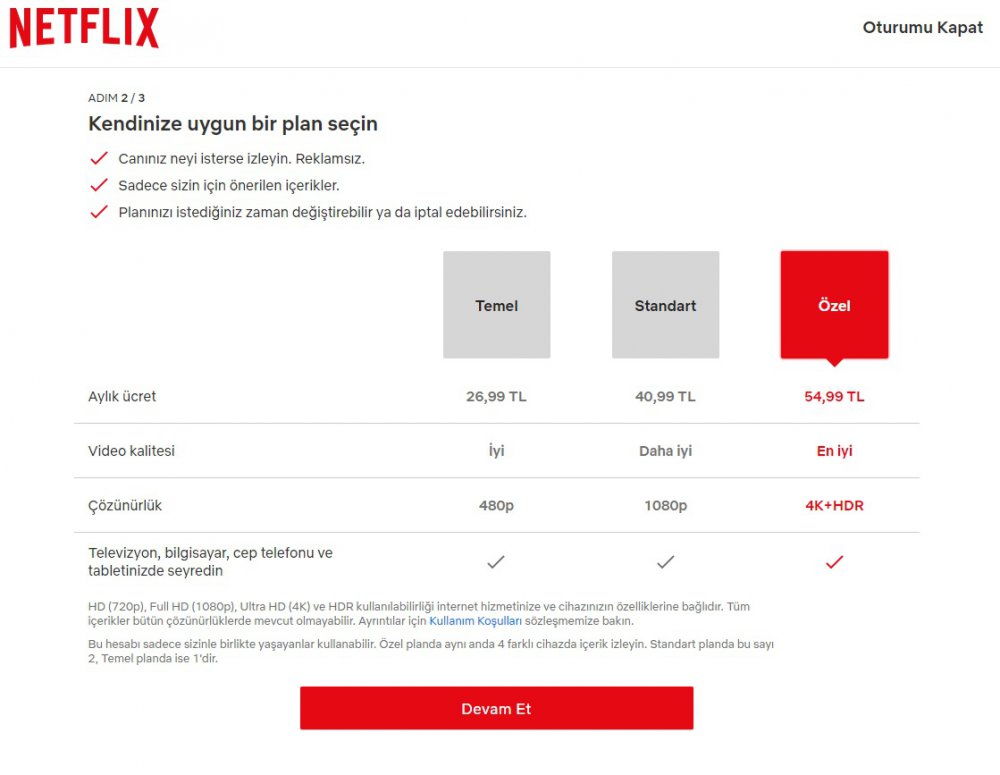 netflix üyelik paketleri ve ücretleri