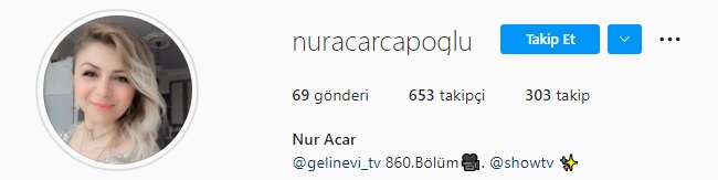 gelin evi nur instagram