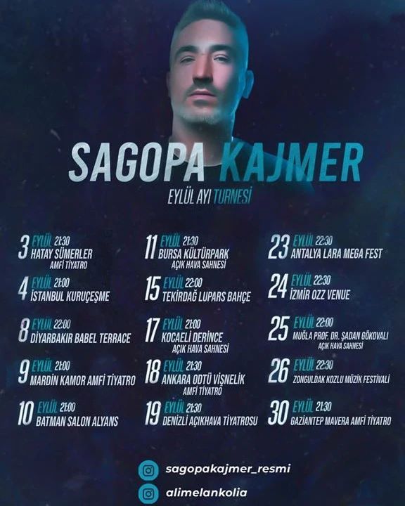 sagopa kajmer 2021 eylül konserleri