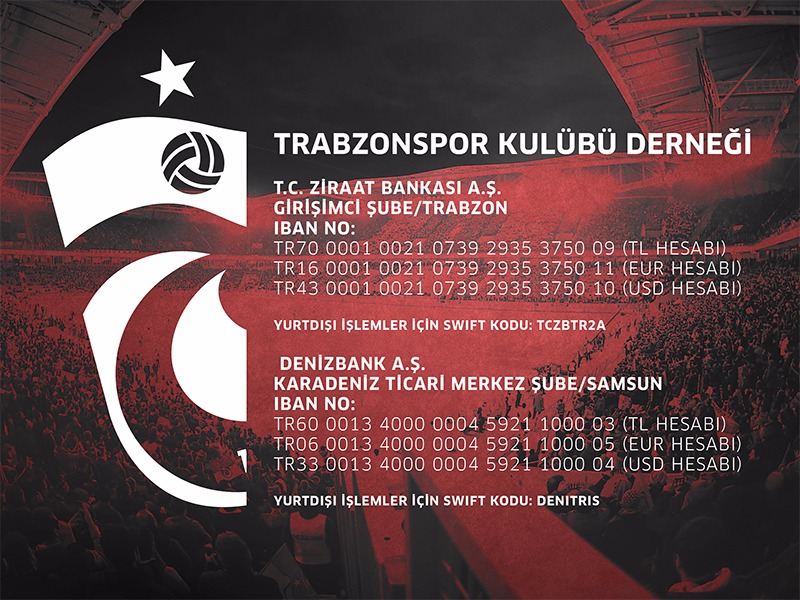 trabzonspor iban bağış