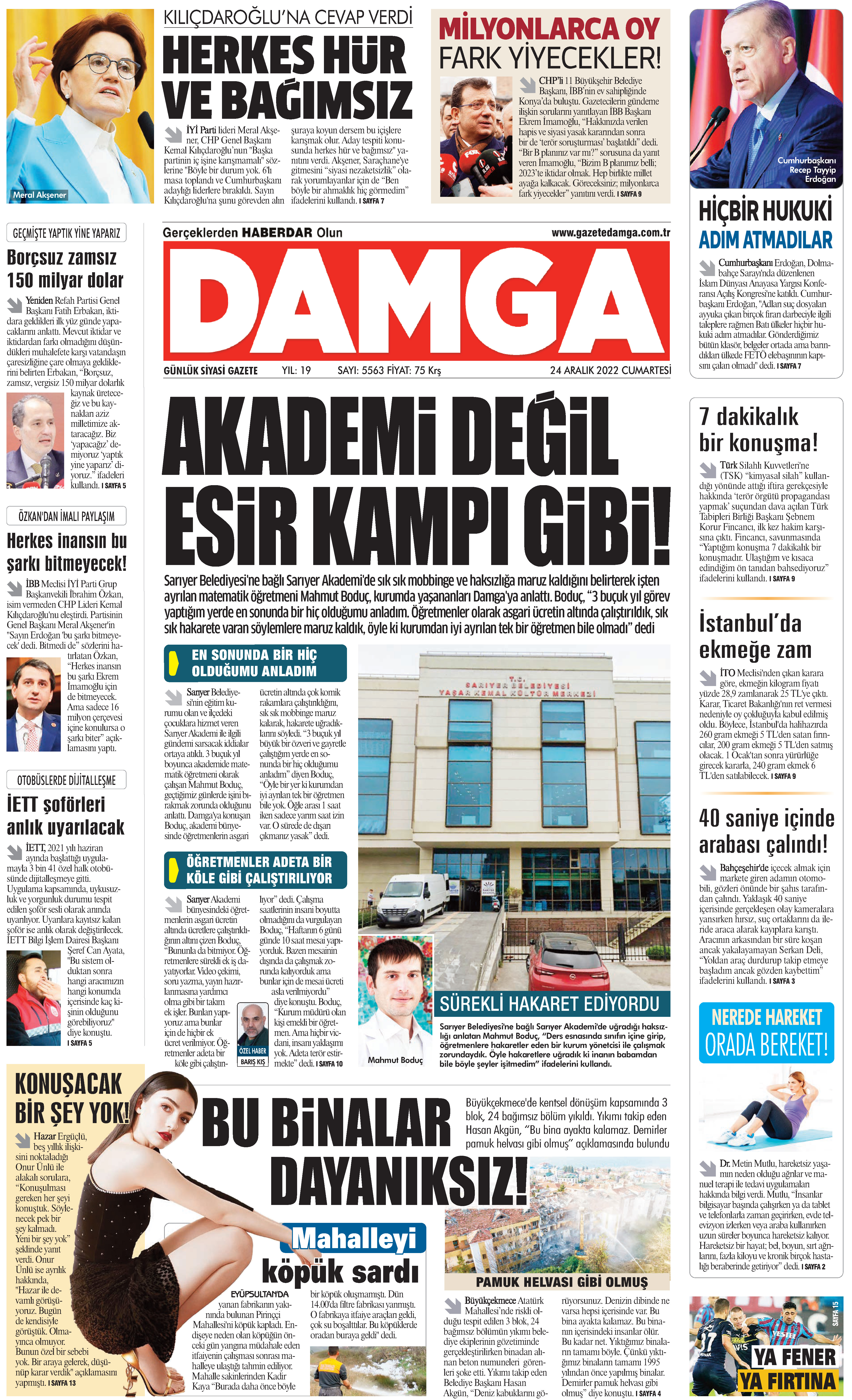 https://www.damga.com/DAMGA 24 Aralık 2022 Cumartesi Sayfaları