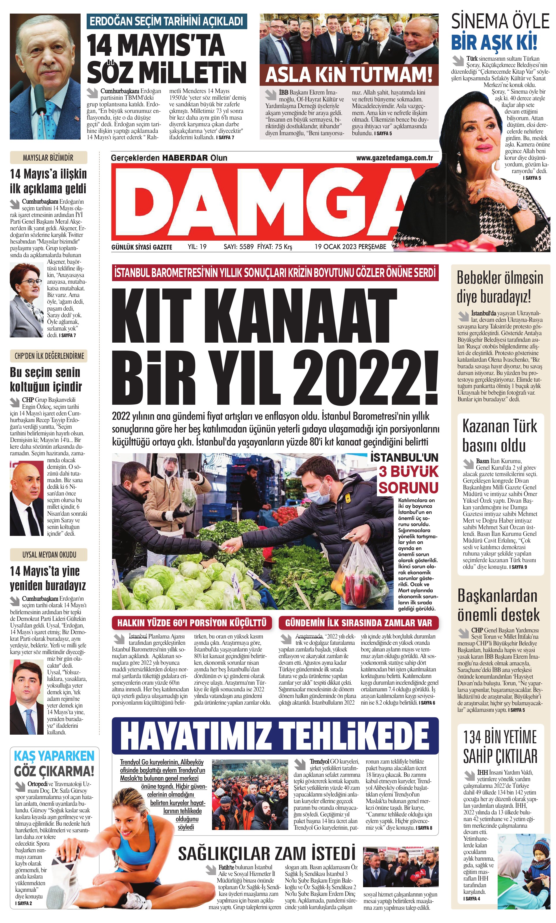 https://www.damga.com/DAMGA 19 Ocak 2023 Perşembe Sayfaları