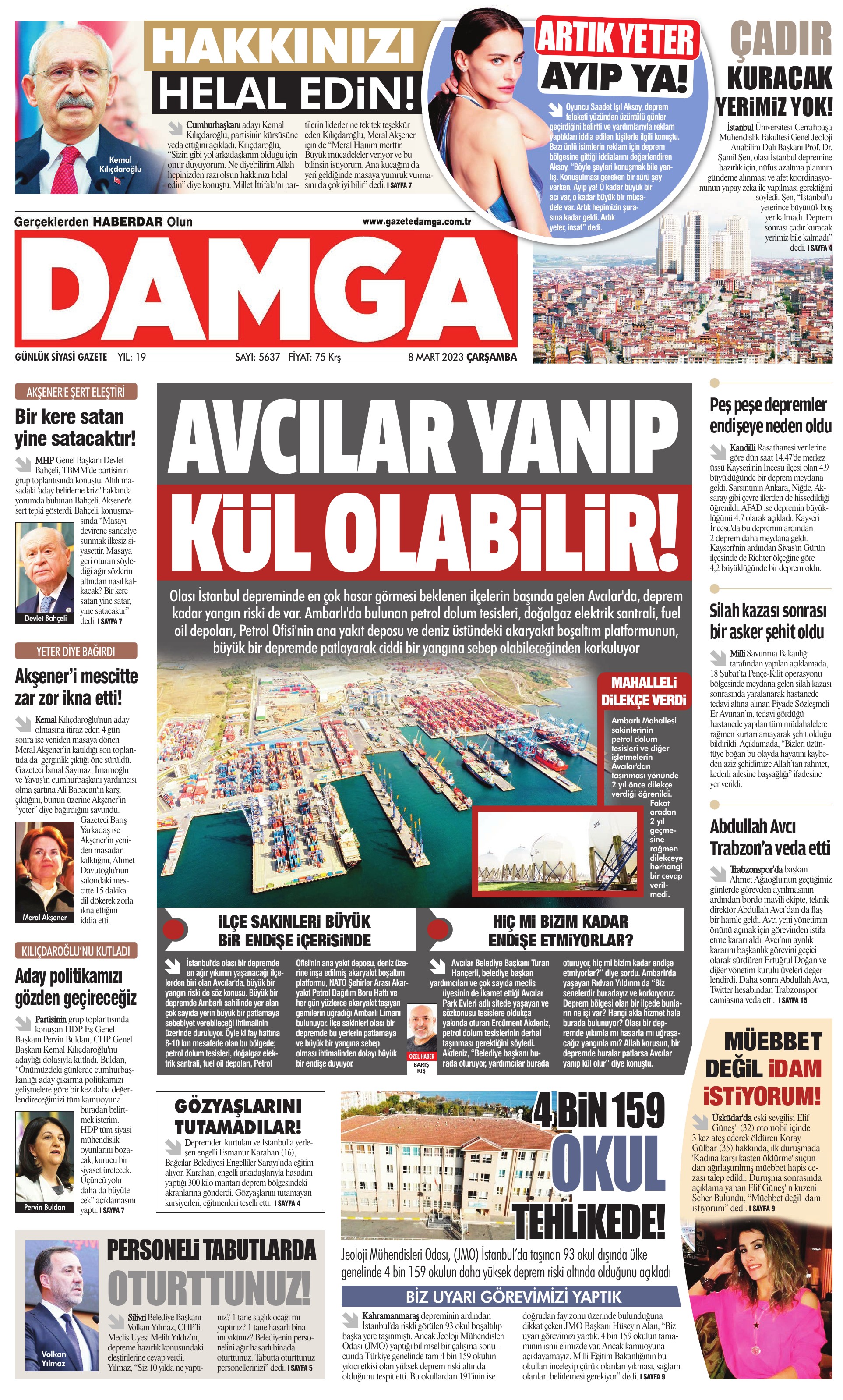 https://www.damga.com/DAMGA 8 Mart 2023 Çarşamba Sayfaları