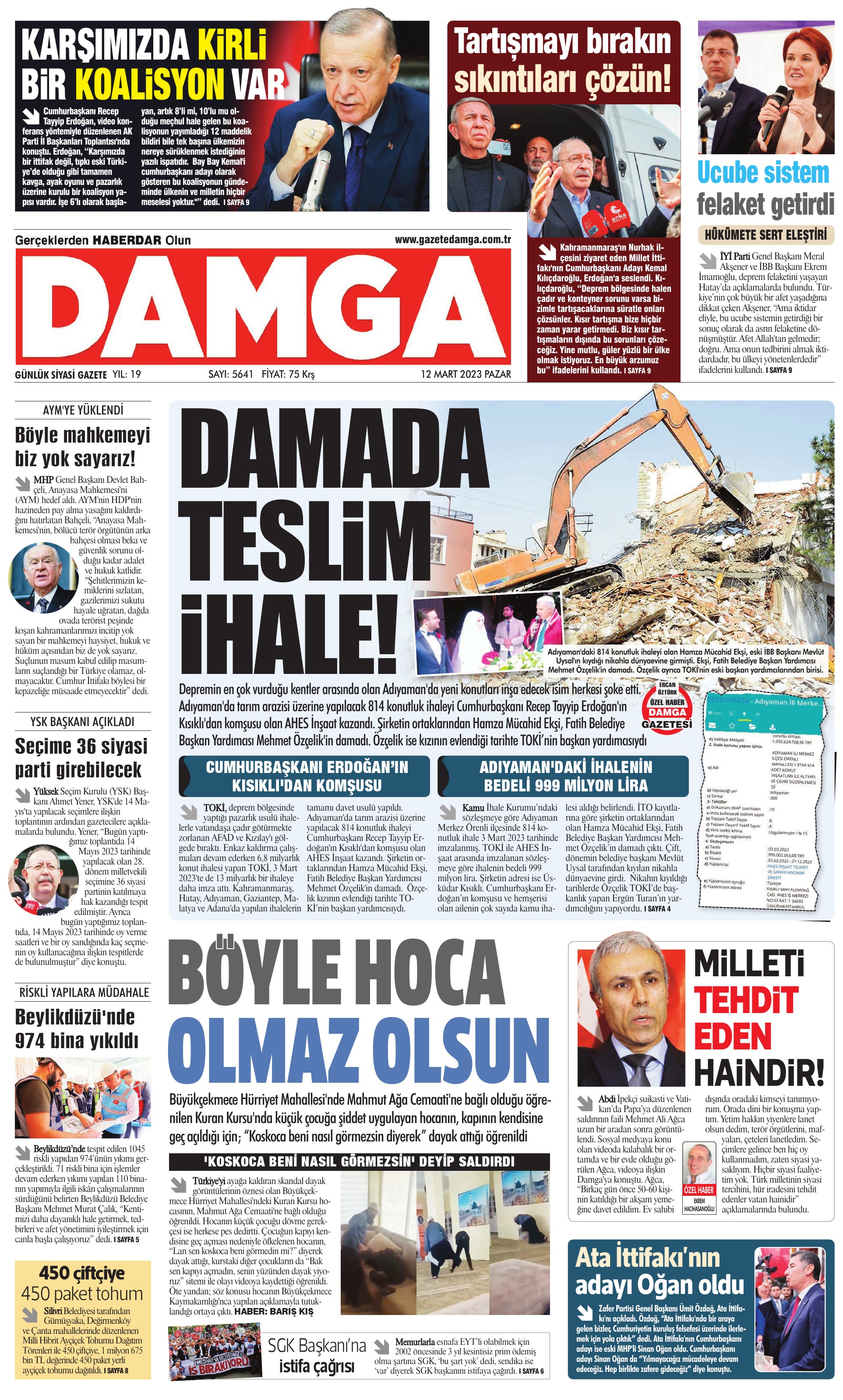 https://www.damga.com/DAMGA 12 Mart 2023 Pazar Sayfaları