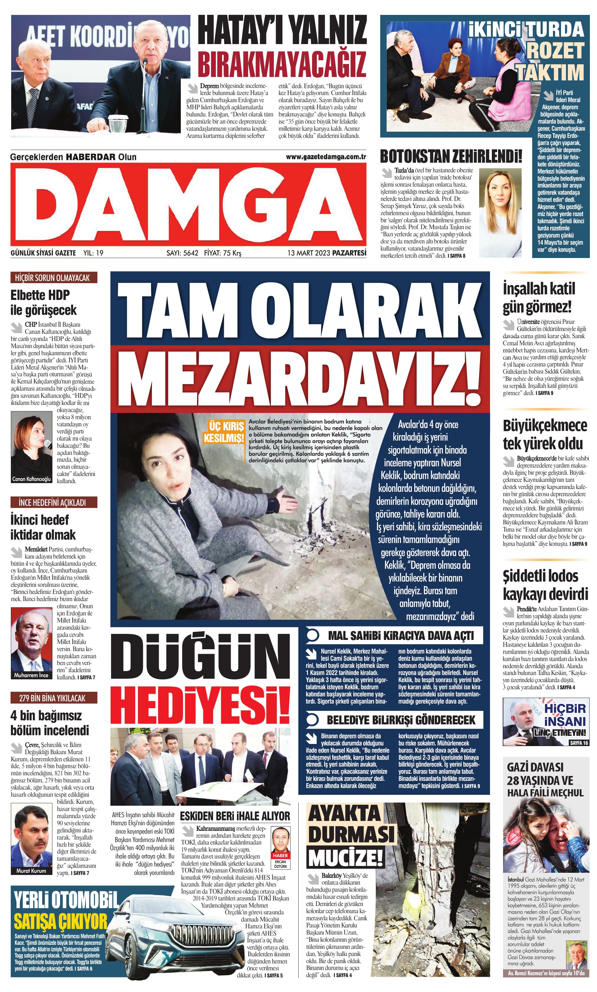 https://www.damga.com/DAMGA 13 Mart 2023 Pazartesi Sayfaları