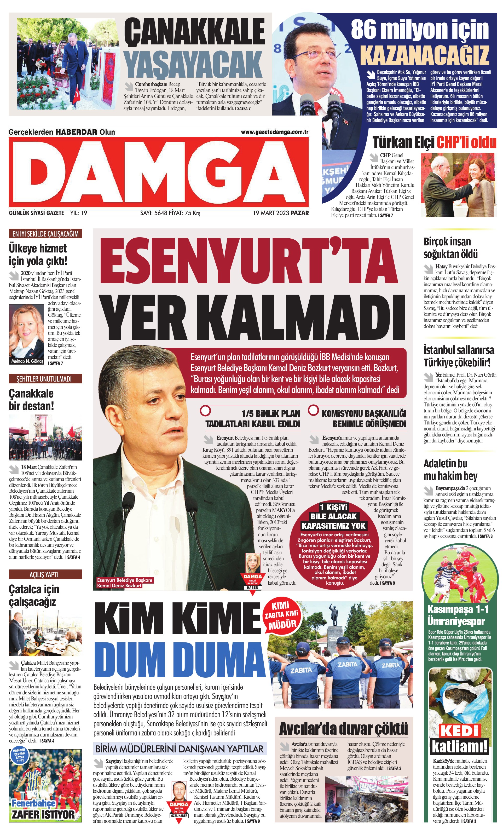 https://www.damga.com/DAMGA 19 Mart 2023 Pazar Sayfaları