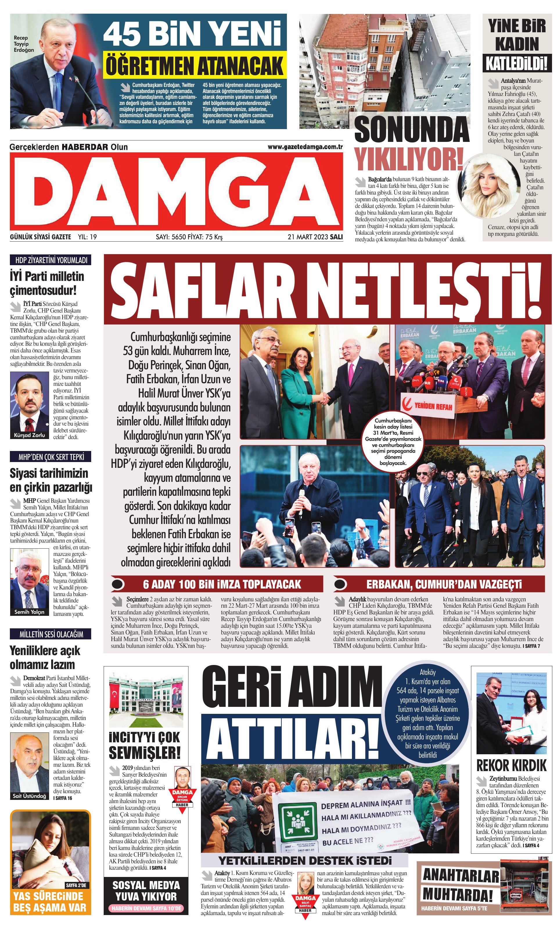 https://www.damga.com/DAMGA 21 Mart 2023 Salı Sayfaları