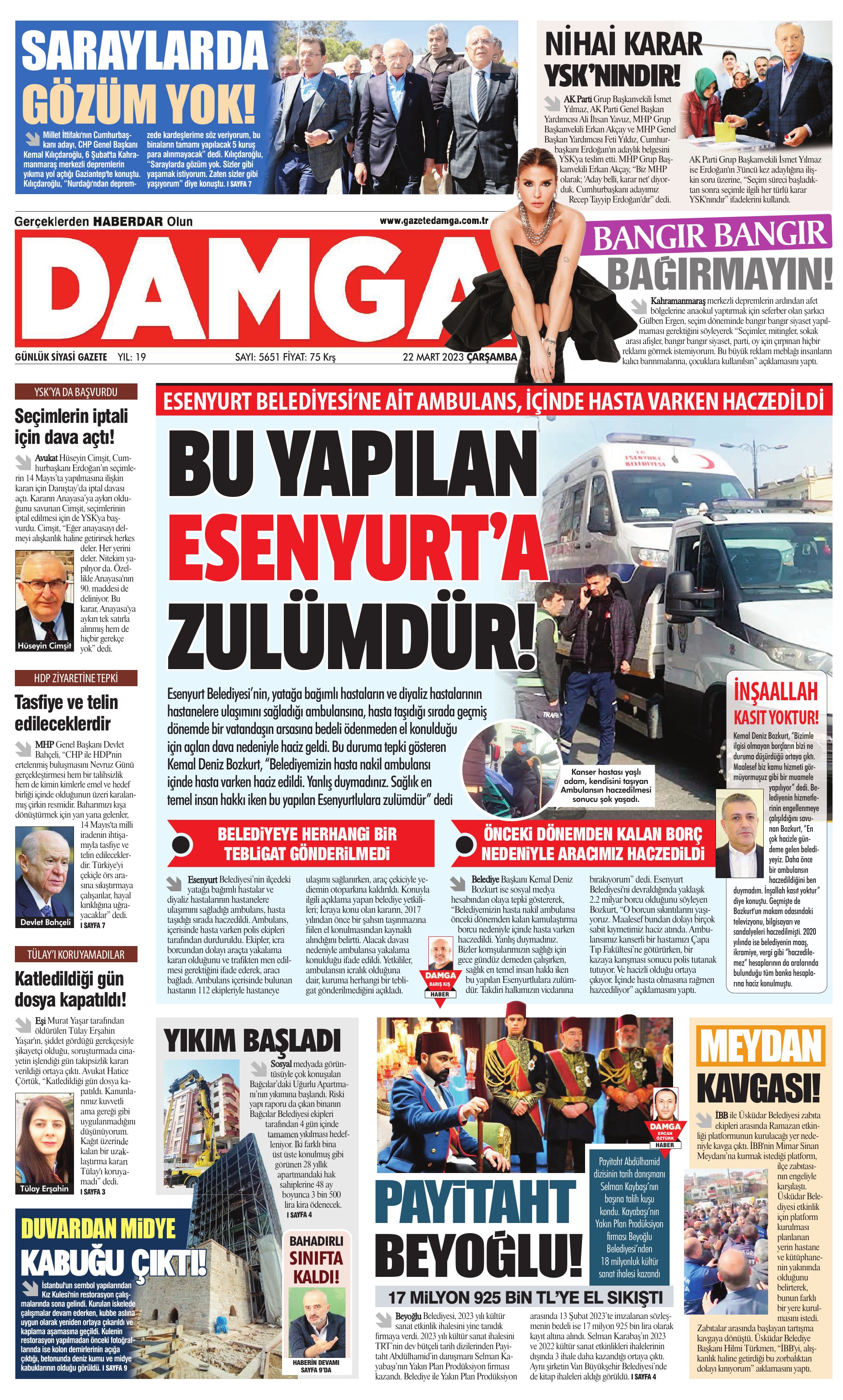 https://www.damga.com/DAMGA 22 Mart 2023 Çarşamba Sayfaları