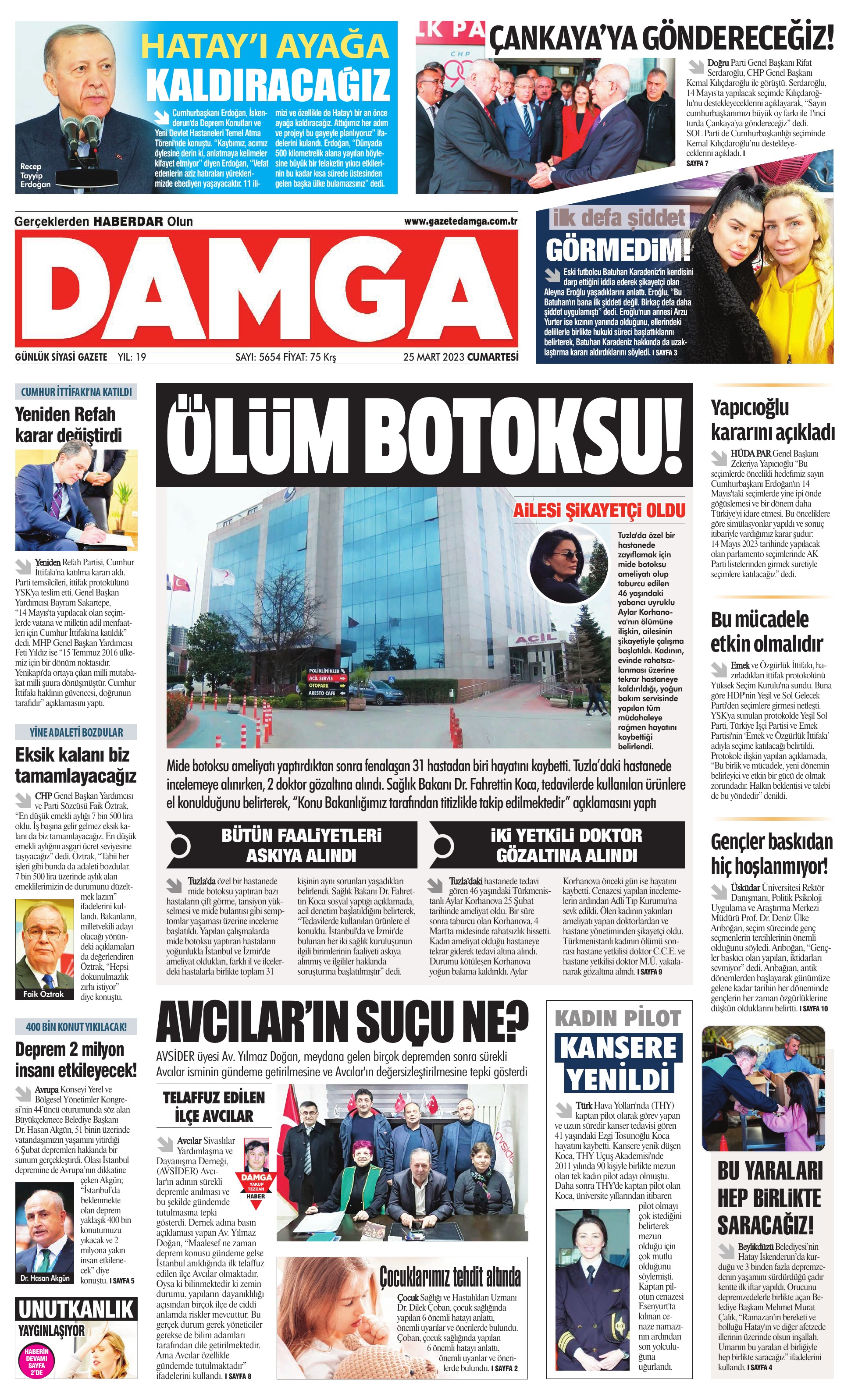 https://www.damga.com/DAMGA 25 Mart 2023 Cumartesi Sayfaları