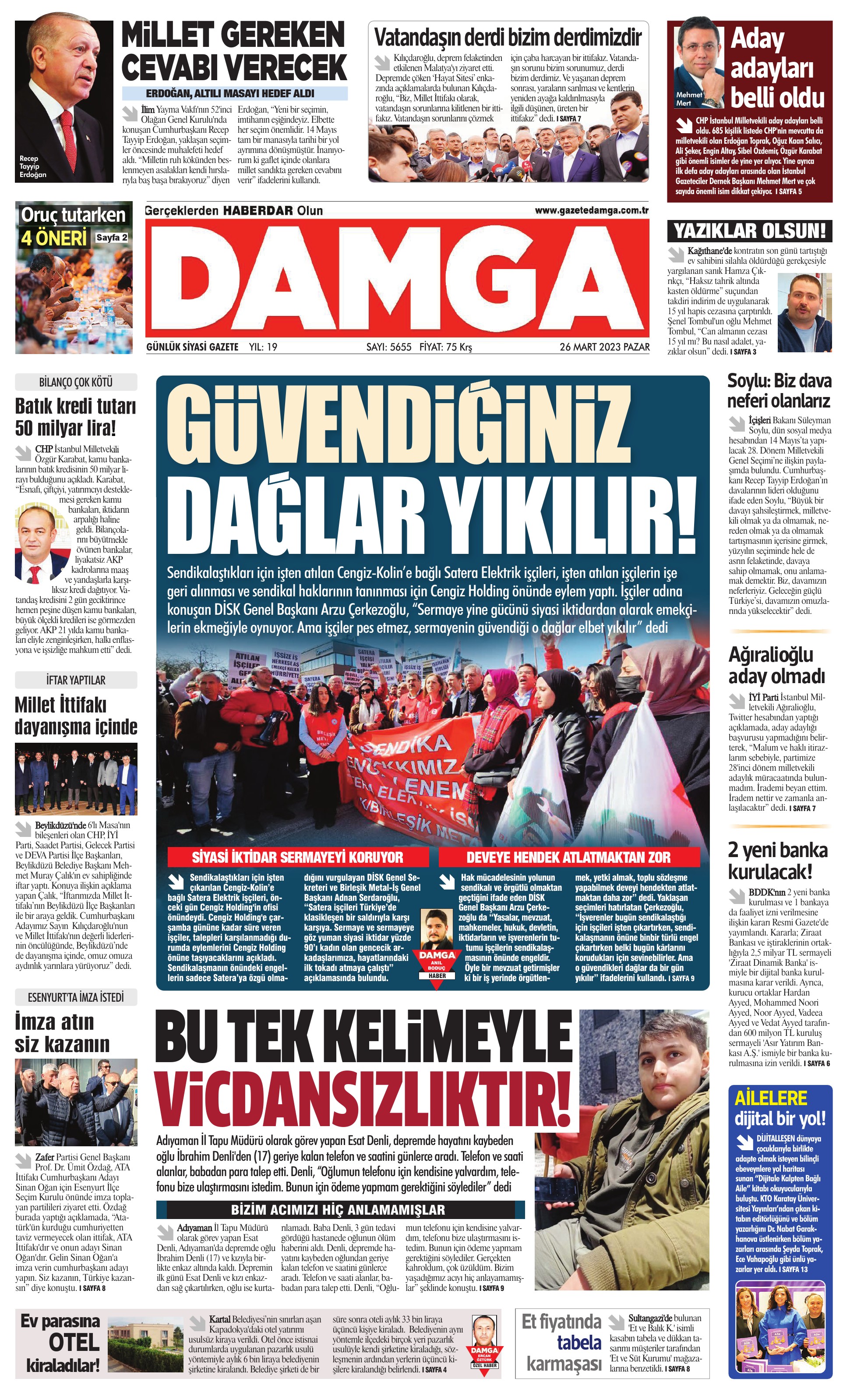 https://www.damga.com/DAMGA 26 Mart 2023 Pazar Sayfaları