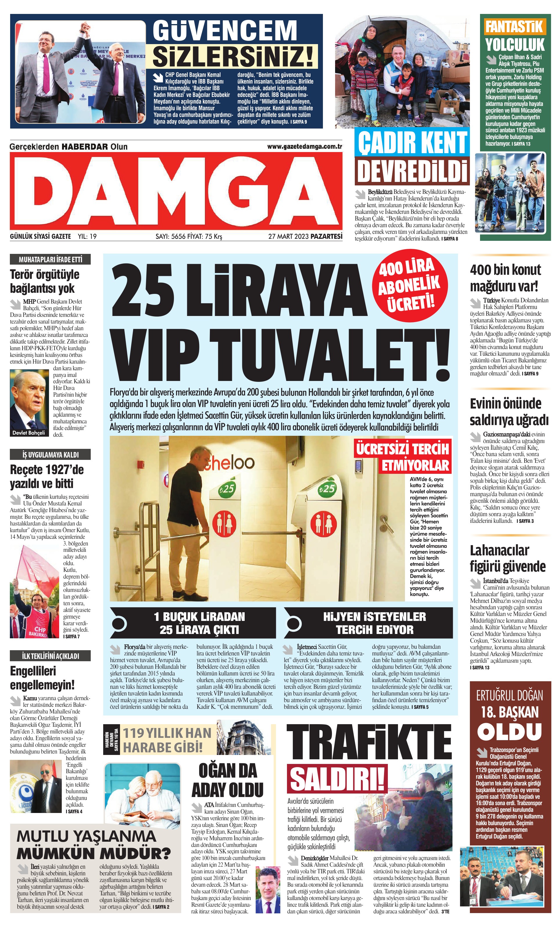 https://www.damga.com/DAMGA 27 Mart 2023 Pazartesi Sayfaları