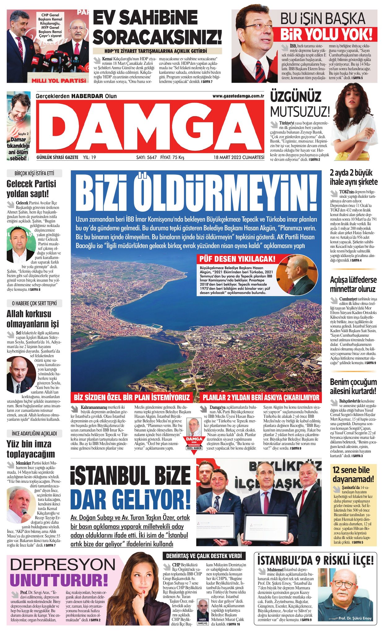 https://www.damga.com/DAMGA 18 Mart 2023 Cumartesi Sayfaları