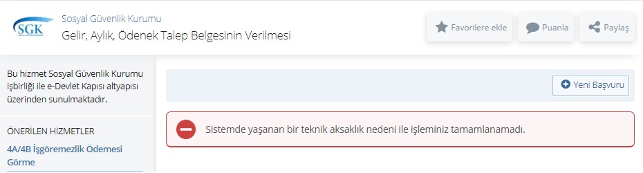 E-Devlet SGK EYT başvuru sistemi çöktü, ne zaman açılacak?