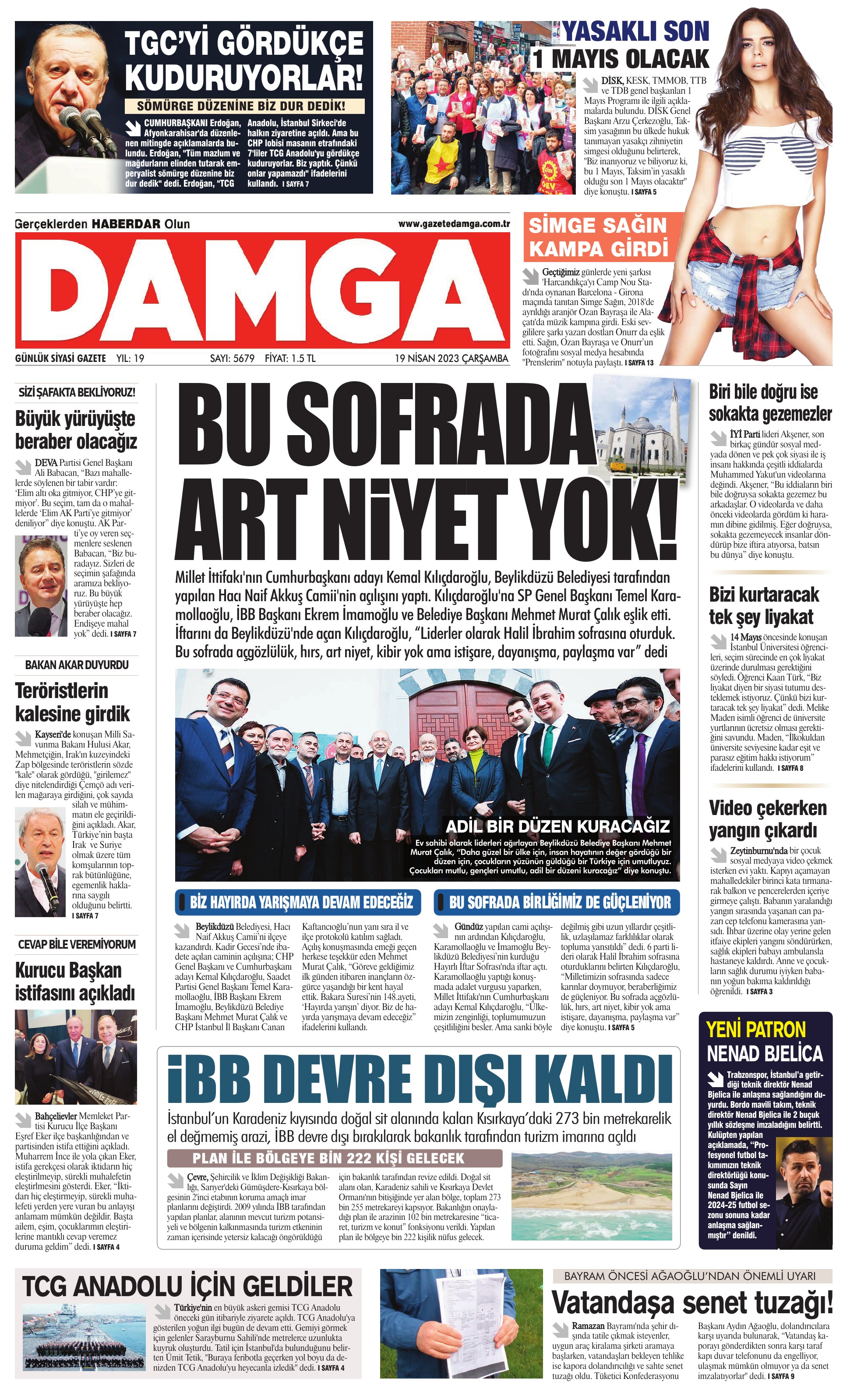 https://www.damga.com/DAMGA 19 Nisan 2023 Çarşamba Sayfaları