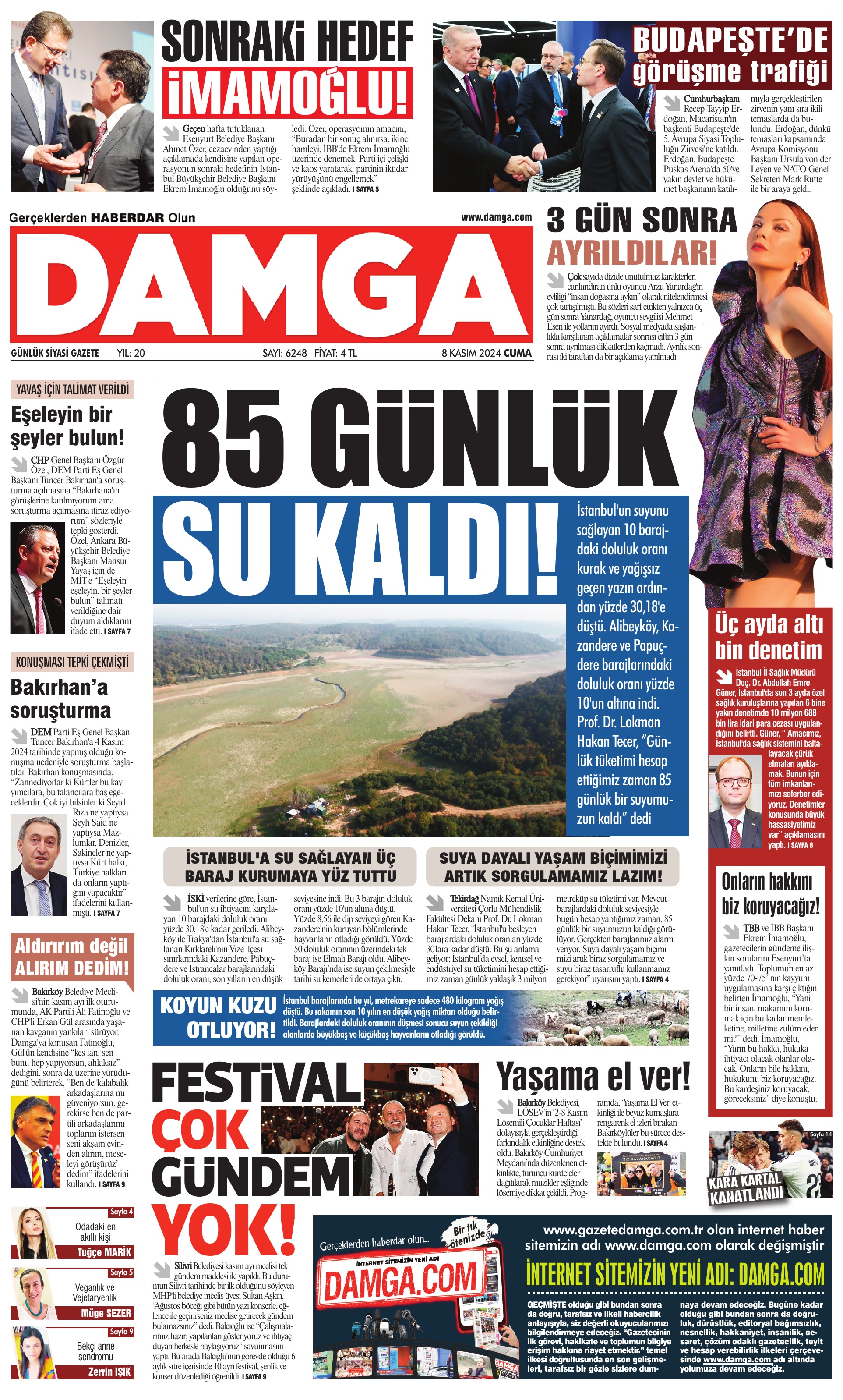 https://www.damga.com/DAMGA 08 Kasım 2024 Cuma Sayfaları