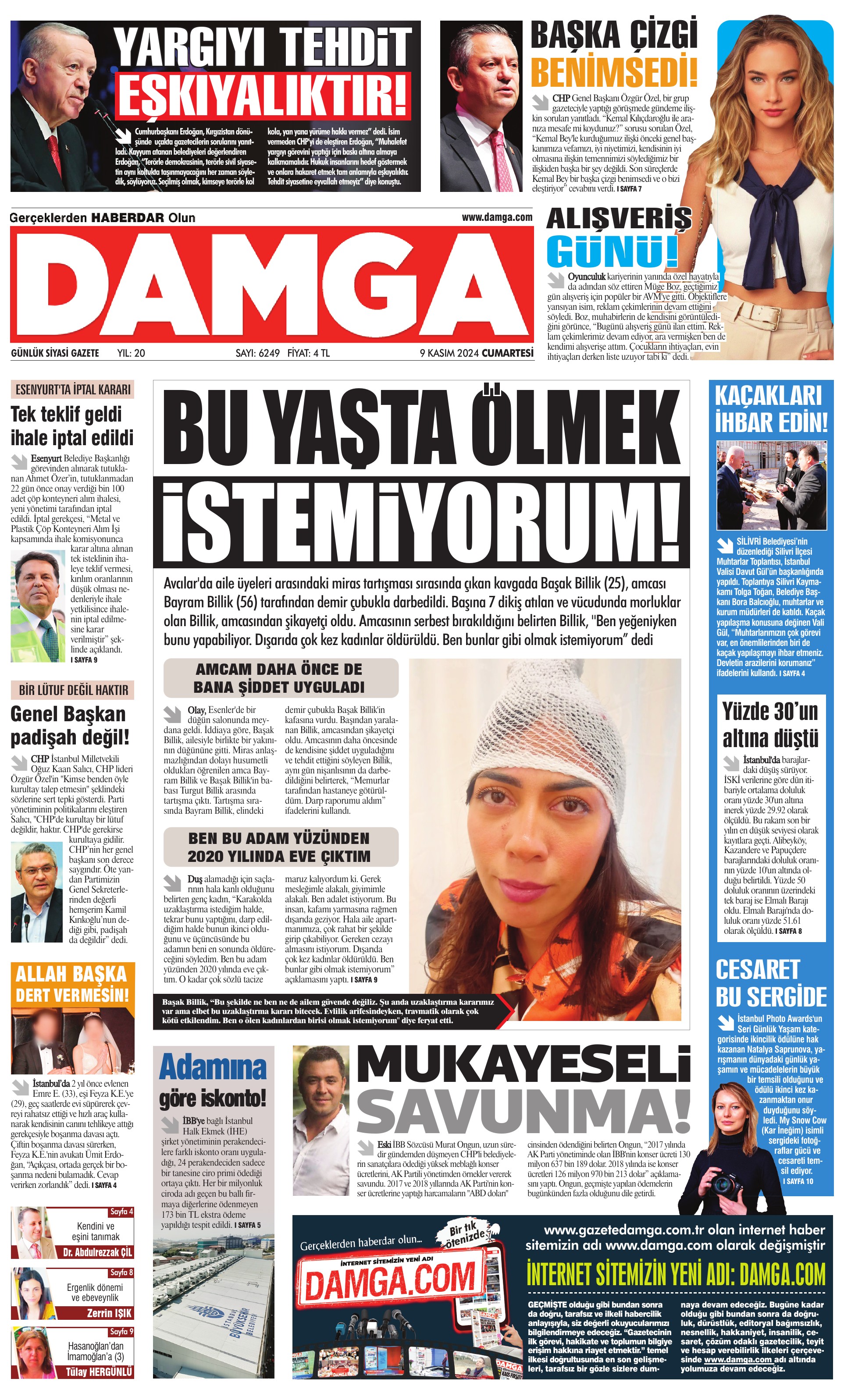 https://www.damga.com/DAMGA 09 Kasım 2024 Cumartesi Sayfaları