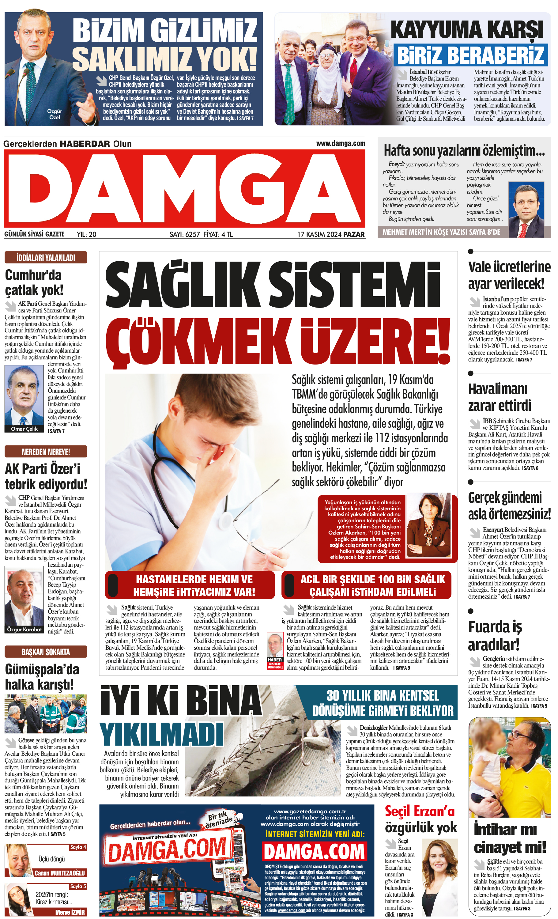 https://www.damga.com/DAMGA 17 Kasım 2024 Pazar Sayfaları