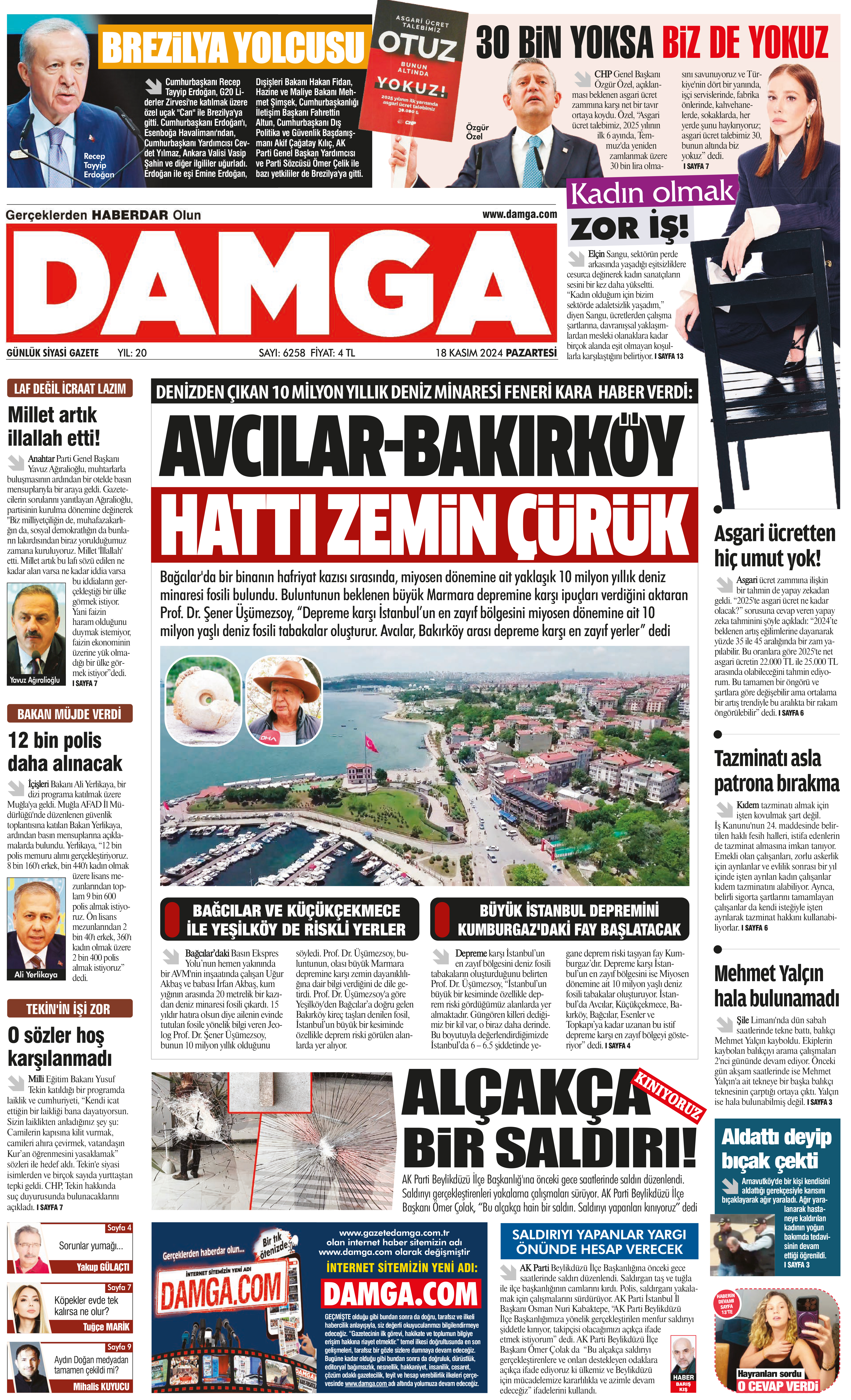 https://www.damga.com/DAMGA 18 Kasım 2024 Pazartesi Sayfaları