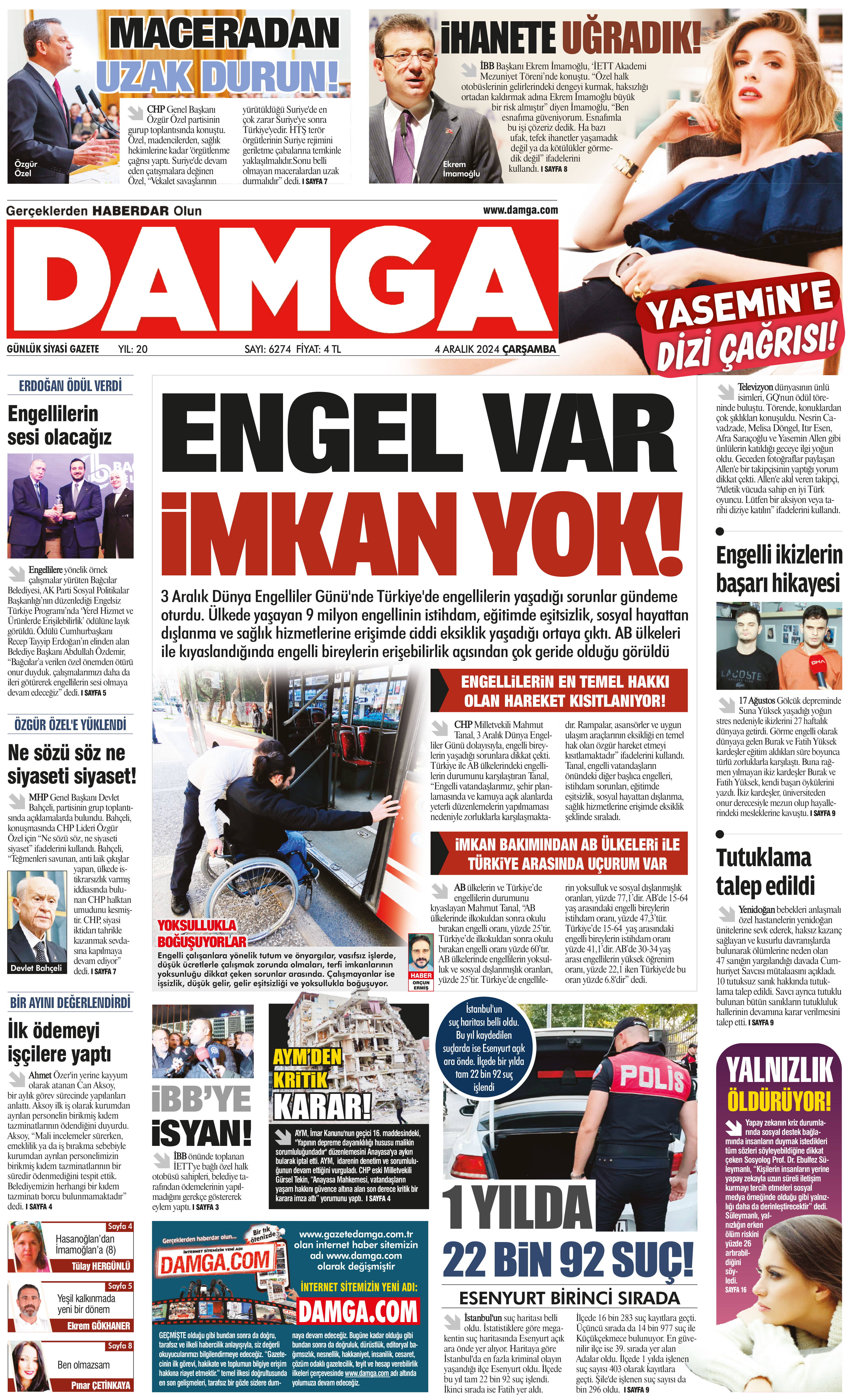 https://www.damga.com/DAMGA 04 Aralık 2024 Çarşamba Sayfaları